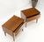 Pair Two Drawers Walnut Mid-Century Modern End Side Night Stands Tables Mint! For Sale - Image 9 of 17