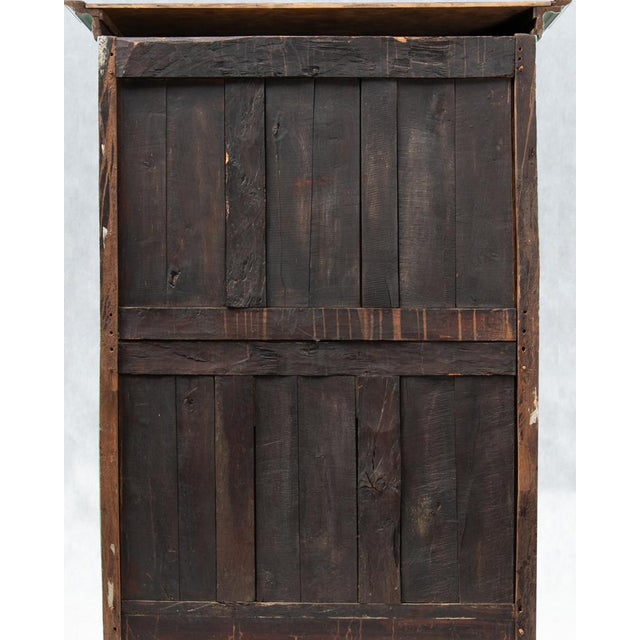 Early 19th Century French Pistache Green Marriage Armoire For Sale - Image 16 of 17