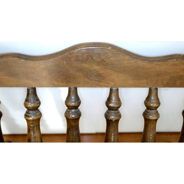 Vintage Walnut Victorian English, American Turned Wood Magazine Rack For Sale In Los Angeles - Image 6 of 7