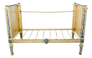 French Louis XVI Painted Iron and Wrought Iron Banquette Children's Sofa, 1880