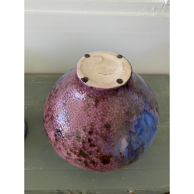 1980s Mark Hines Raku Lidded Pottery Vessel For Sale - Image 9 of 18