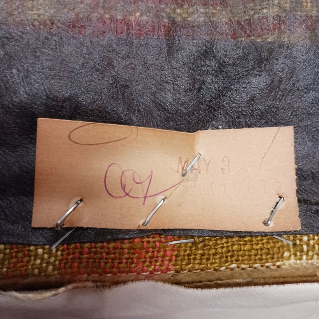 1961 Mid-Century Henredon Plaid Lounge Chair - Project Piece For Sale - Image 13 of 13