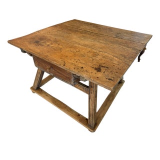 Rustic Farmhouse Dining Table in Natural Wood For Sale