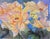 Late 20th century impressionist watercolor on paper landscape painting with bonus abstract floral painting on verso....