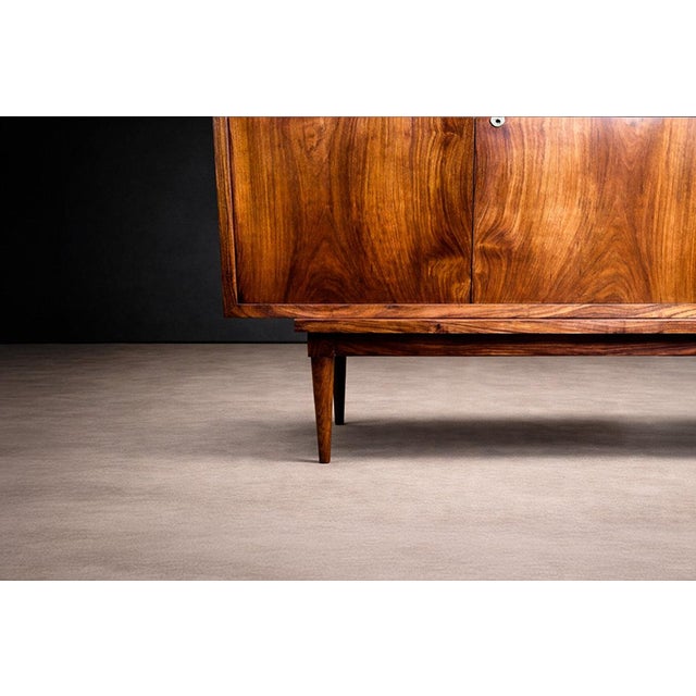Bar with Side Table in Hardwood & Glass, Branco e Preto, 1950s - Lot 383A For Sale In New York - Image 6 of 14