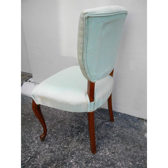 Mid 20th Century French Mahogany Living Room Office Vanity Side Chair For Sale - Image 5 of 11