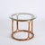 Gold Mid-Century Italian Round Rattan & Bamboo Coffee Table with Glass Shelf, 1960s For Sale - Image 8 of 18