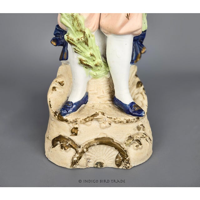 19th Century 1870's German Bisque Porcelain Figurine of Boy With Flying Kite by Pm&m Porzellanfabrik Unger, Schneider and Cie For Sale - Image 5 of 9