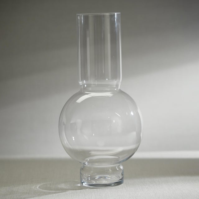 Contemporary Chaumont Glass Vase, Clear For Sale - Image 3 of 4