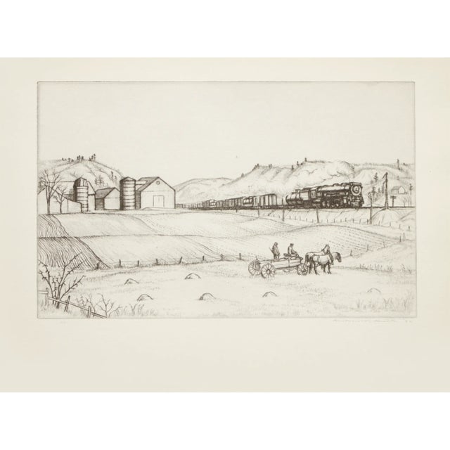 1939 After Andrew Butler "New England Scene", First Edition Period Offset Lithograph For Sale
