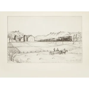 1939 After Andrew Butler "New England Scene", First Edition Period Offset Lithograph