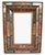 Gorgeous large wall mirror by New York artist Robert Weiss was hand-made by Peruvian artisans through the reverse painting...