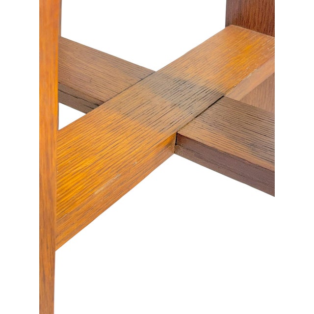 Stickley Antique Oak Folk Art Arts and Crafts Mission Table For Sale - Image 4 of 16
