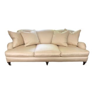 Herringbone English Style 3 Seat Sofa For Sale