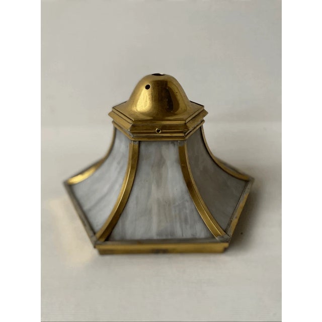 Art Deco Vintage Art Deco Style Flush Mount Light Glass Shade For Sale - Image 3 of 6