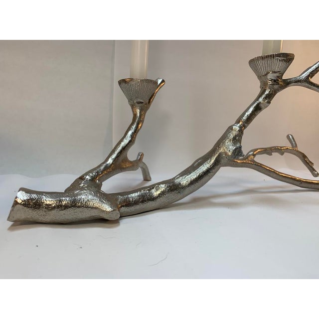 Silver Finish Branch Centerpiece Candelabra Candle Holder Chairish