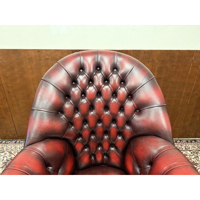 English Springvale Chesterfield Office Chair For Sale - Image 5 of 9