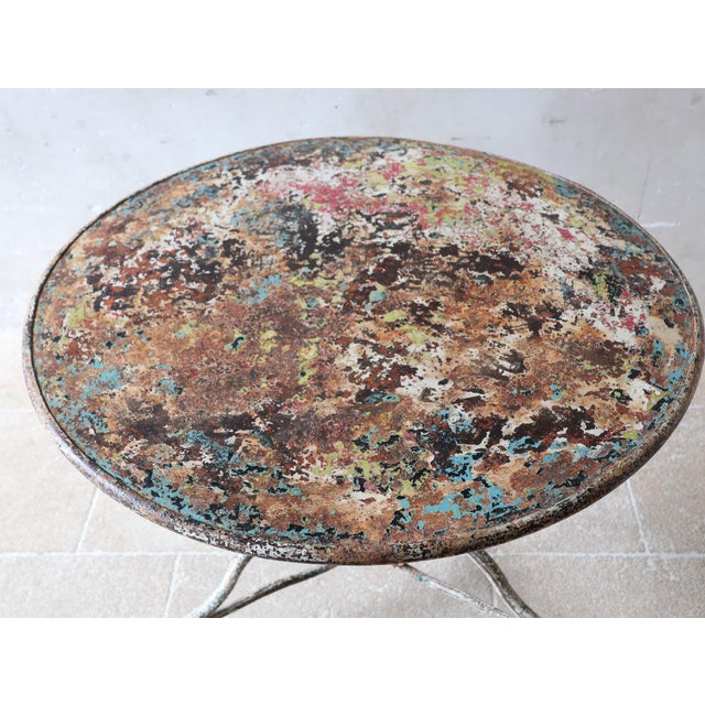 Antique French Arras Cast Iron Garden Table, 1890s For Sale - Image 10 of 11