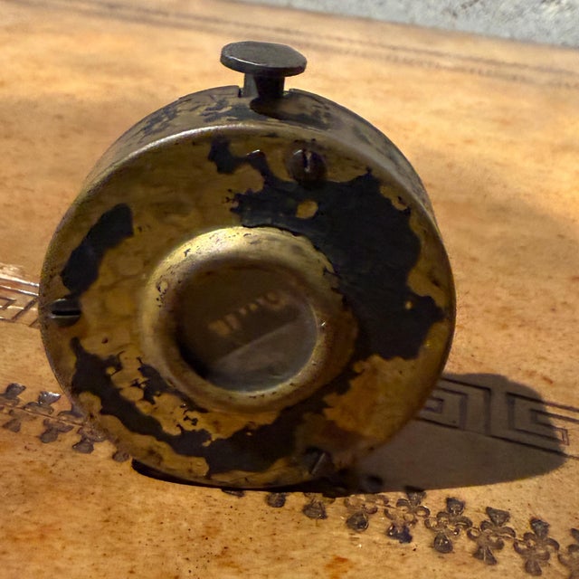 Antique Mechanical Hand Tally Counter Patinated Brass For Sale - Image 9 of 9
