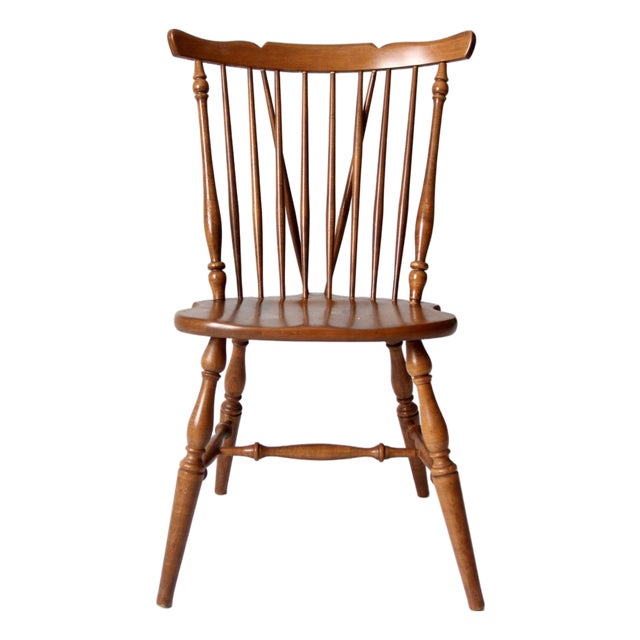 Mid-Century Brace Back Windsor Chair For Sale