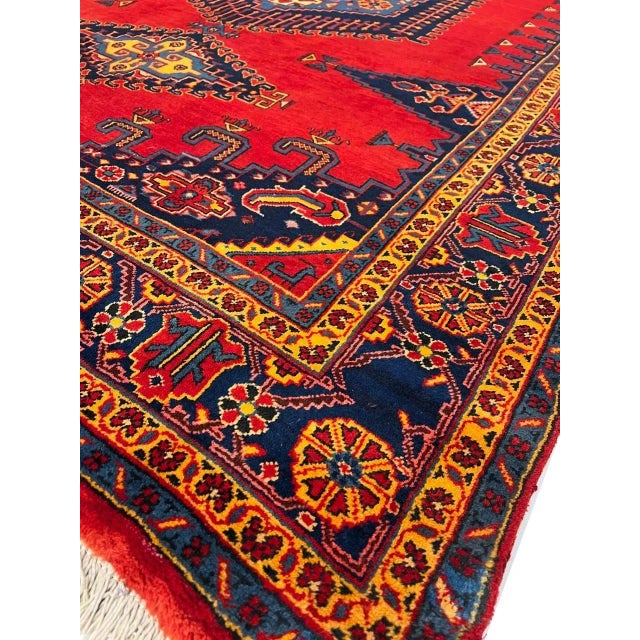1970s Fine Hand Knotted Persian Vintage Viess Rug For Sale - Image 10 of 13