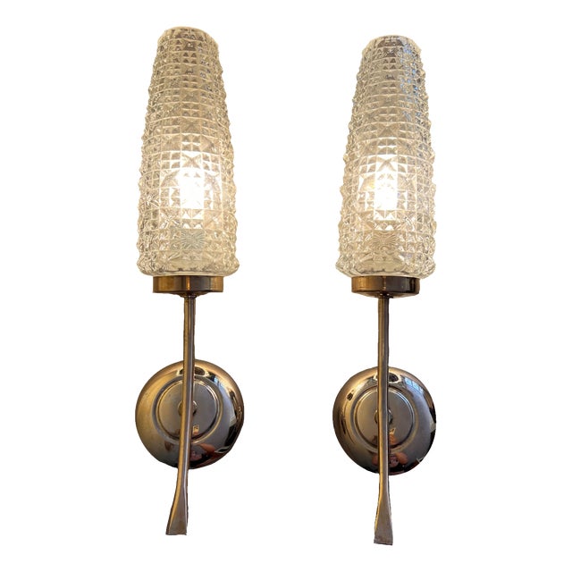Mid-Century French Wall Lights, 1960s, Set of 2 For Sale