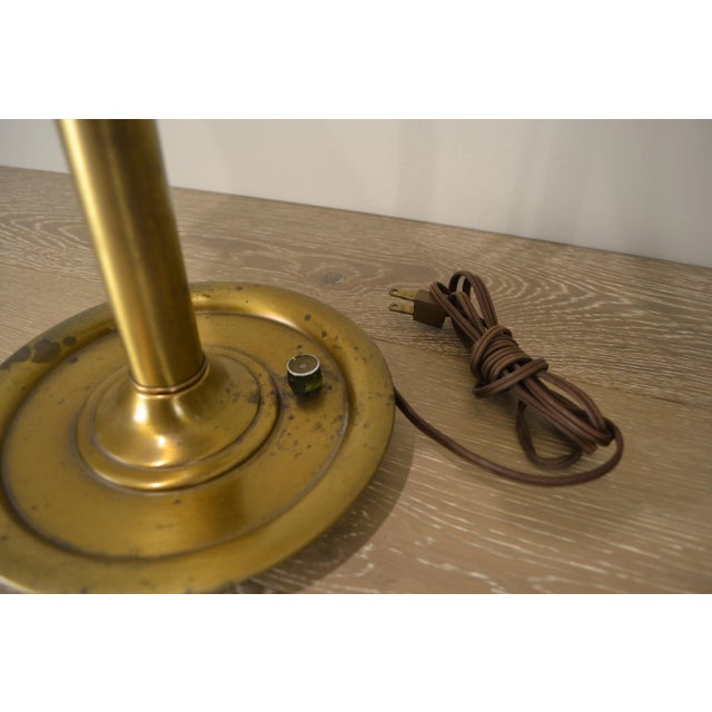 Modern Hollywood Regency Style Bouillotte Lamp With Tole Shade For Sale - Image 3 of 6