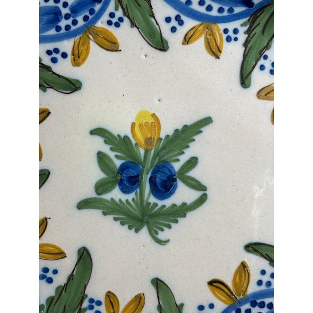 Antique Spanish Ceramic Plate, Manises, 19th Century For Sale - Image 5 of 8