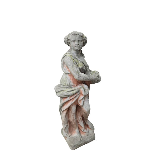 Sculpture Materials Vintage Classical Garden Maiden Statue For Sale - Image 7 of 11