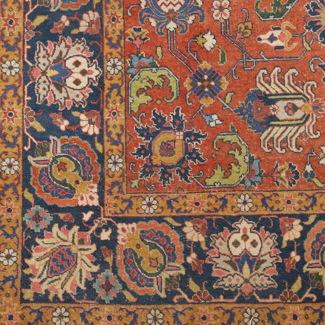Tabriz Rug in Cotton and Wool, Iran For Sale - Image 6 of 9