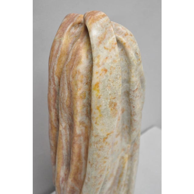 Vintage Seymour Shuren Modern Pink Carved Marble Abstract Nude Figure Sculpture For Sale - Image 14 of 18