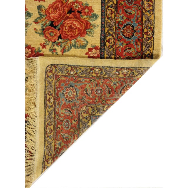 1980s Vintage Hand-Knotted Persian Senneh Rug 5'1" X 7'2" For Sale - Image 5 of 5