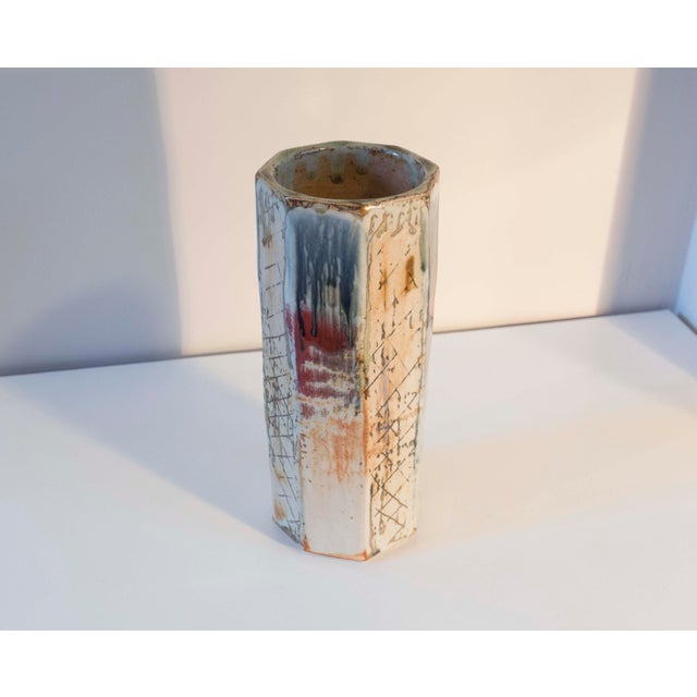 Vintage ceramic vase made by pottery couple Fred Bramham and Dorothy Gorst (FB&DG) in their Kersey studio in Suffolk,...