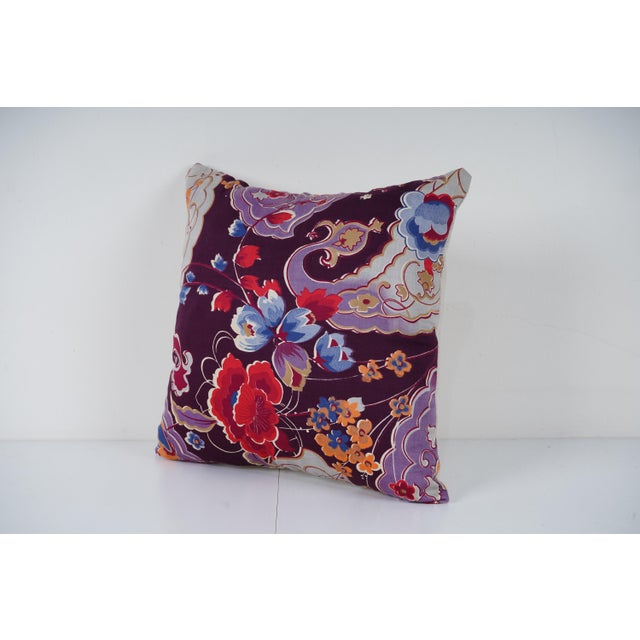 Mid-Century Modern Old Uzbek Trade Cloth Pillow Cover For Sale - Image 3 of 4