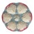 19th Century Majolica Pink & Blue Oyster Plate Gien For Sale
