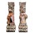 Pair of 19th Century French Barbotine Figural Majolica Vases For Sale