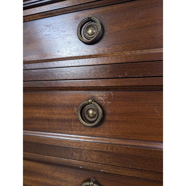 Louis XVI Style Chest of Drawers in Mahogany and Carrara Marble For Sale - Image 9 of 10