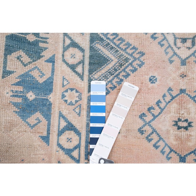 1960s HandKnotted Washed Out Turkish Oushak Rug 3'11" X 6'1" For Sale - Image 12 of 13