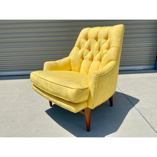 Mid-Century Tufted Walnut Lounge Chairs Styled After Monteverdi Young- A Pair For Sale - Image 11 of 13