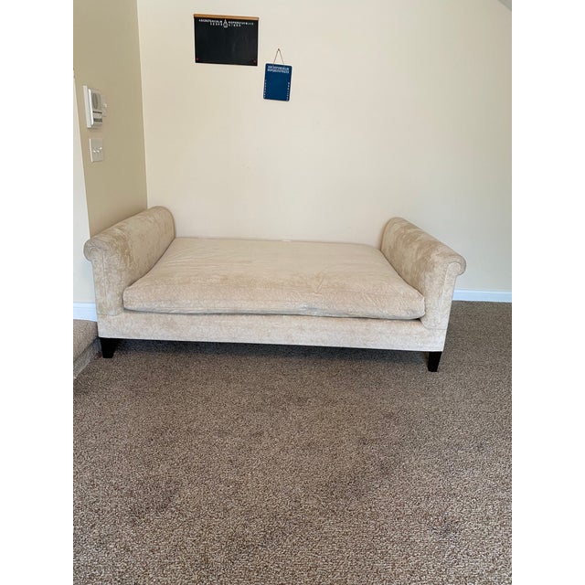 Beautifully handcrafted Daybed by Dmitriy & Co. New York Custom Daybed. Very gently used. Minor nicks to the legs, but...