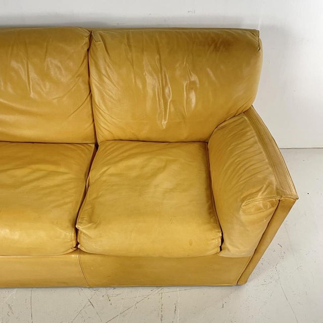 Brown Italian Leather 2 Seater Sofa, 1980s For Sale - Image 8 of 13