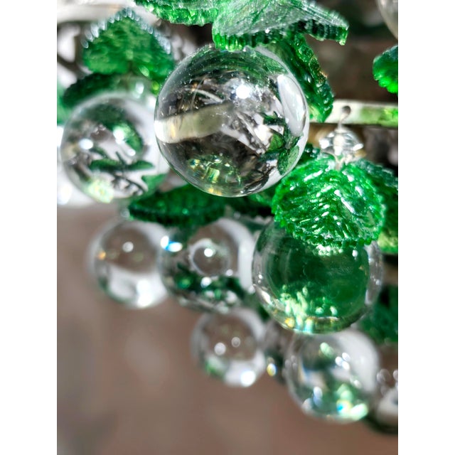 Vintage Italian Crystal Ceiling Lamp, 1960s For Sale - Image 4 of 18