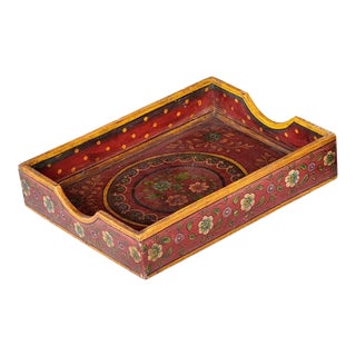 Contemporary Hand-Painted Paper Tray For Sale
