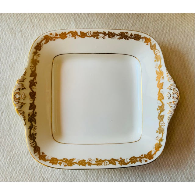 1950s Wedgwood Whitehall Pattern Bone China Square Cake Plate Diplomat Provenance, 10" For Sale - Image 18 of 18