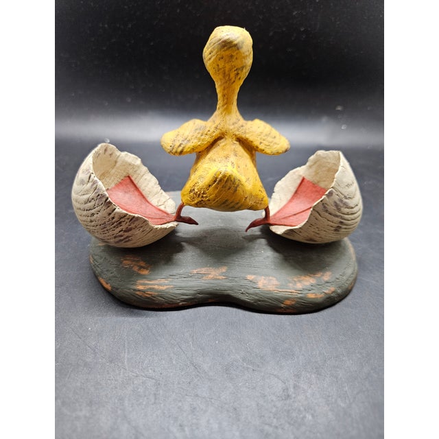 2000 - 2009 VTG 2000 American Chestnut Folk Art Duck Figurine, Artist Peter Bretz For Sale - Image 5 of 6