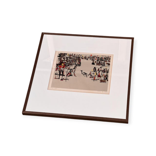 Maria Helena Vieira Da Silva, Carnaval, 1978, Lithograph, Framed For Sale - Image 7 of 12