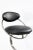 Design Institute of America Black Leather & Chrome Hightop Barstools For Sale In Detroit - Image 6 of 9