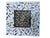 This is a vintage Hermès lithograph of a silk scarf "Plumes" designed by Henri de Linares, featuring a central black panel...