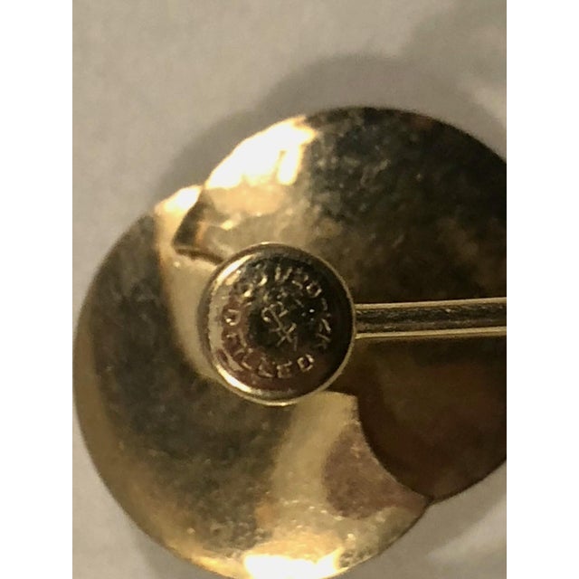 1950s Carl Art 12k Gf & Pearl Modernist Swirl Earrings, A Pair For Sale - Image 6 of 9