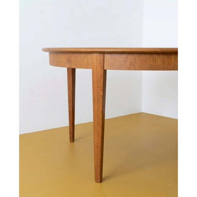 Wood Vintage Danish Round Table with Shaped Edge, 1950s For Sale - Image 7 of 8